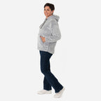 - Maisi Fleece Pullover Hoodie (Size M) - Light - Dark Grey