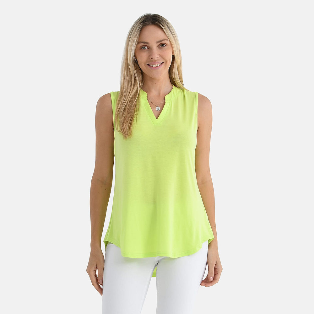 - Maisi Relaxed Fit V-Neck Sleeveless Top (Size S) - Green