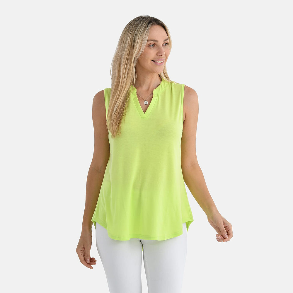 - Maisi Relaxed Fit V-Neck Sleeveless Top (Size S) - Green