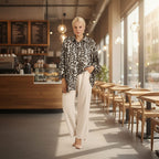 - Maisi Leopard Print Oversized Shirt (Size S-M) - Black
