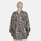- Maisi Leopard Print Oversized Shirt (Size S-M) - Black
