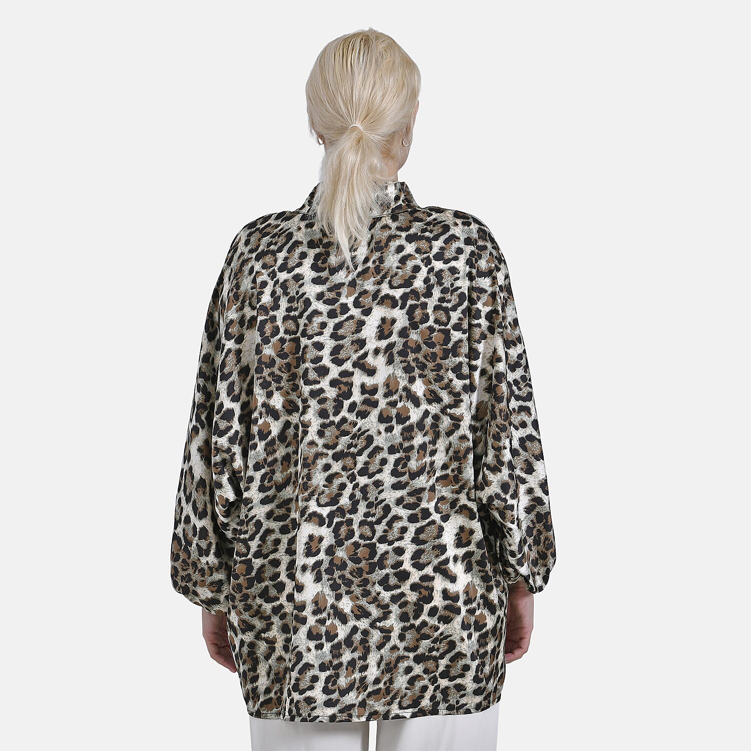 - Maisi Leopard Print Oversized Shirt (Size S-M) - Black