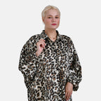 - Maisi Leopard Print Oversized Shirt (Size S-M) - Black