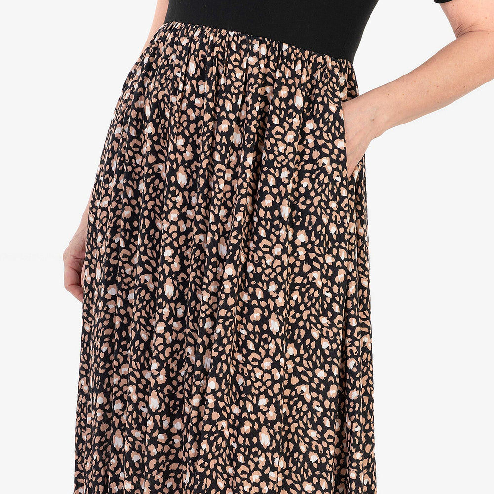 - Maisi 2-in-1 Printed Midi Dress (Size L) - Brown