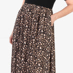 - Maisi 2-in-1 Printed Midi Dress (Size XL) - Brown