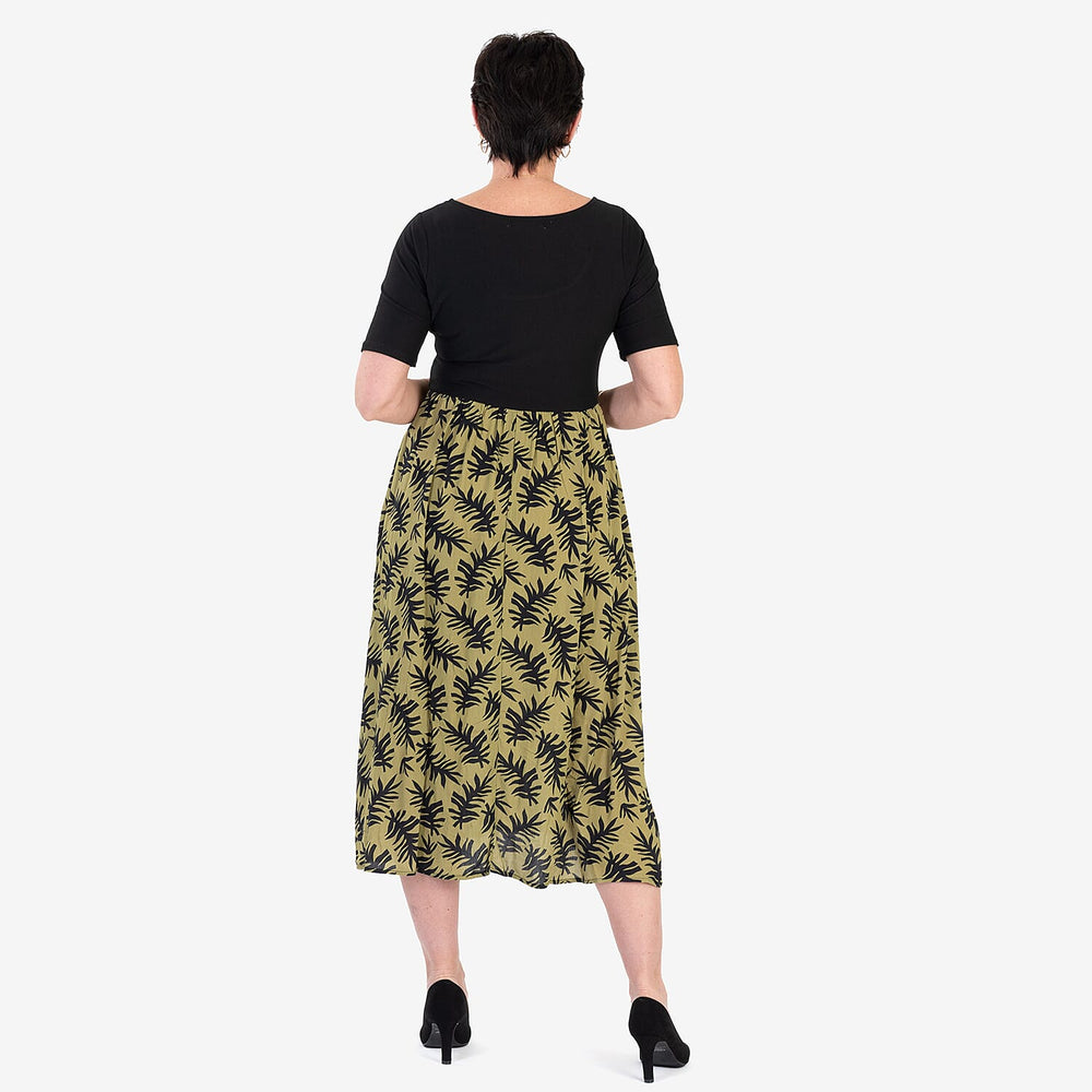 - Maisi 2-in-1 Printed Midi Dress (Size XL) - Khaki