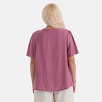 - Maisi Ruffled Collar Short Sleeve Blouse (Size - L) - Light Maroon