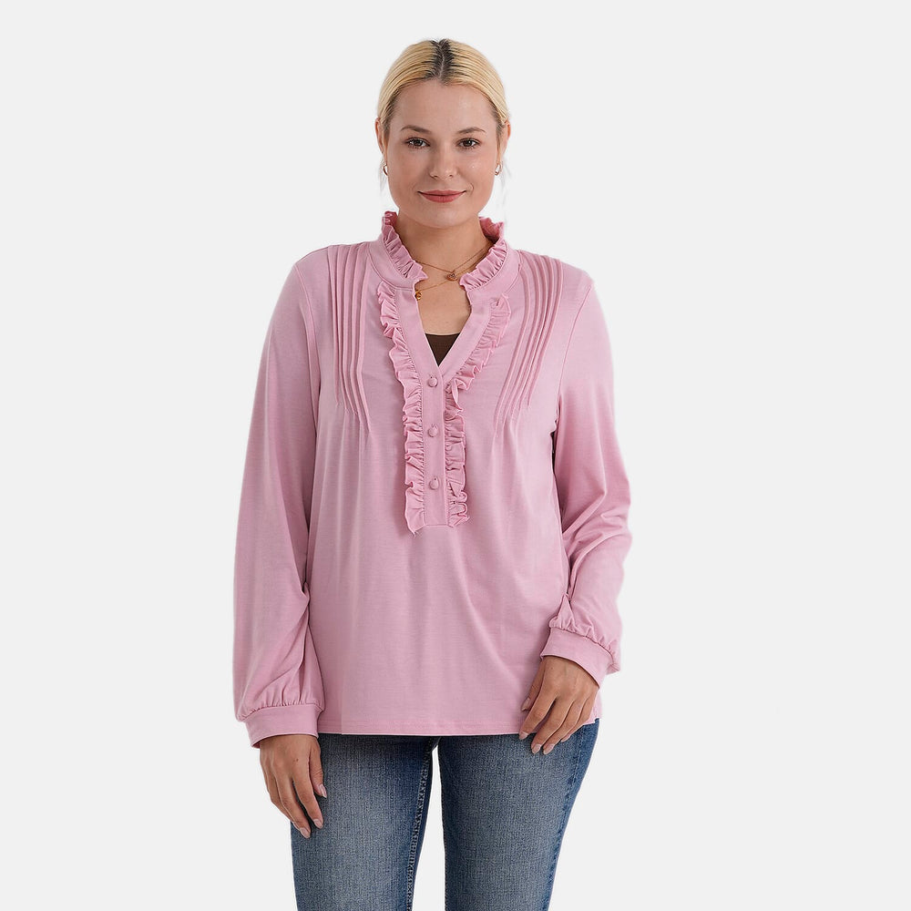 - Maisi Agaric Lace Collar Top (Size 8 to 10) - Pink