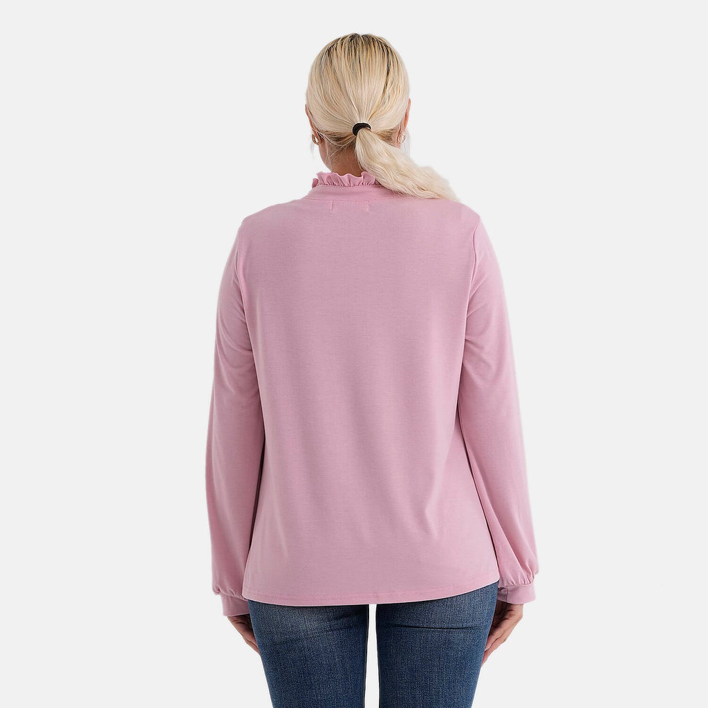 - Maisi Agaric Lace Collar Top (Size 8 to 10) - Pink