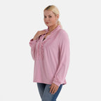 - Maisi Agaric Lace Collar Top (Size 8 to 10) - Pink