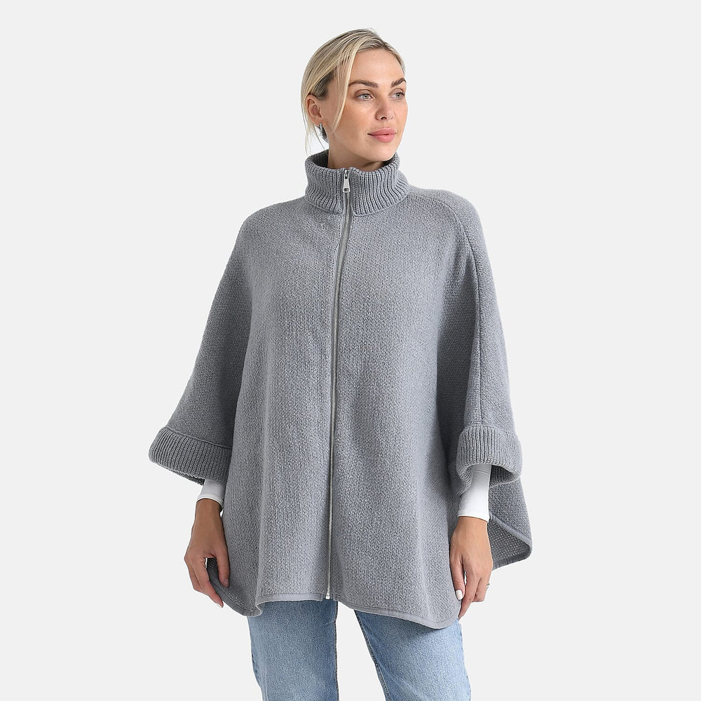 - Maisi High Tie Fleece Cardigan (One Size, 73 x 88 cm) - Grey