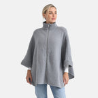 - Maisi High Tie Fleece Cardigan (One Size, 73 x 88 cm) - Grey