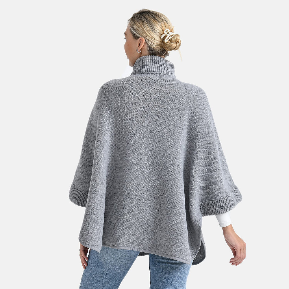 - Maisi High Tie Fleece Cardigan (One Size, 73 x 88 cm) - Grey