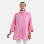 - Maisi High-Tie Zipper Jacket-Cardigan (One Size 8 to 26) (One Size) - Pink