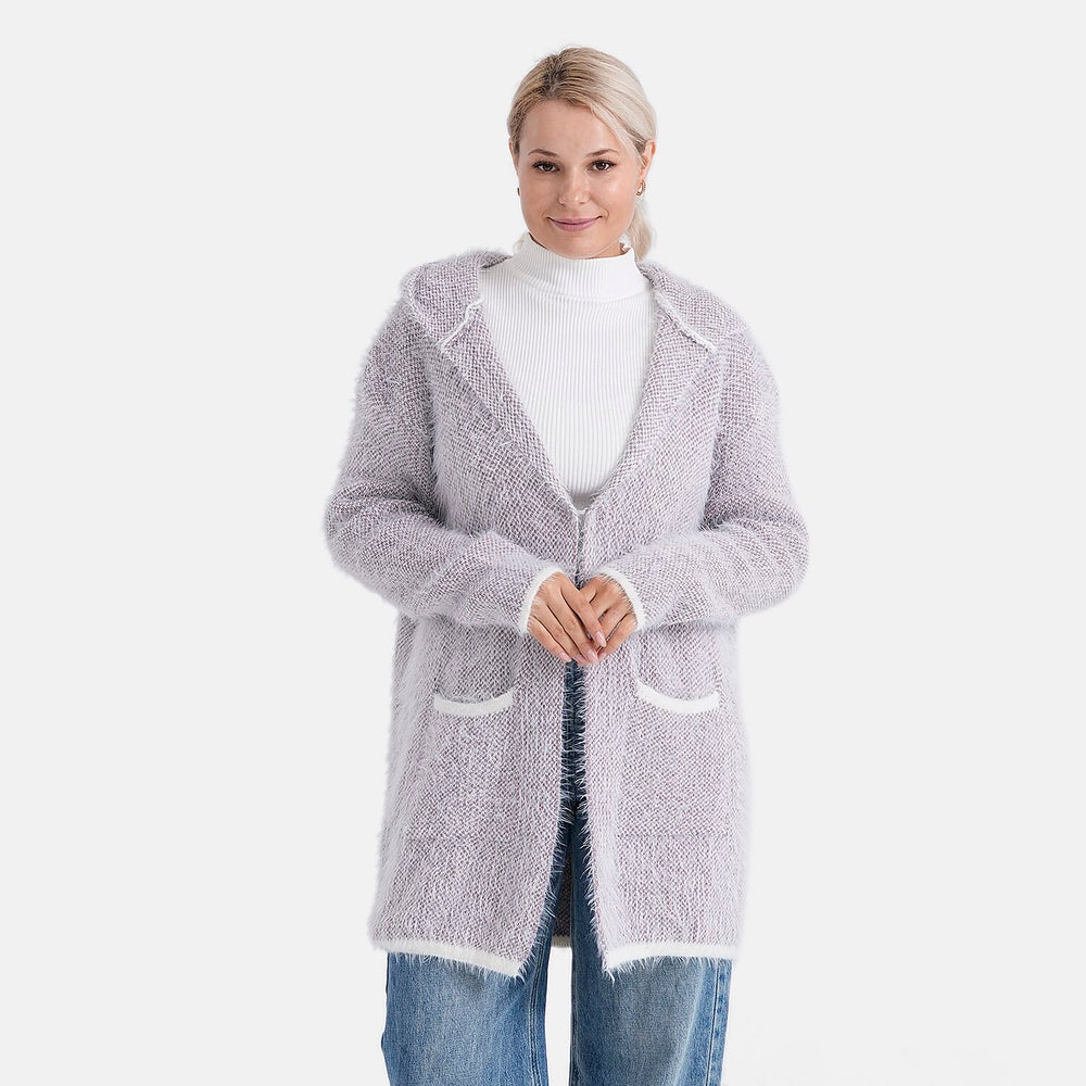 - Maisi Patterned Coatigan (Free Size, 8 to 18) - Purple