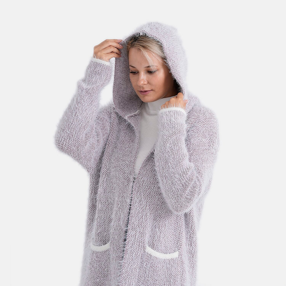 - Maisi Patterned Coatigan (Free Size, 8 to 18) - Purple