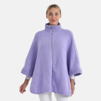 - Maisi High-Tie Zipper Jacket-Cardigan (One Size 8 to 26) - Purple