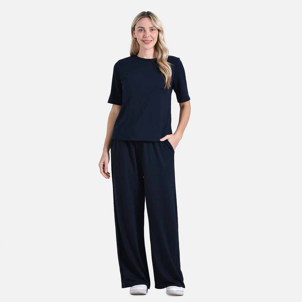 & Maisi Patterned Cord Set (Size - Small) - Navy & Navy