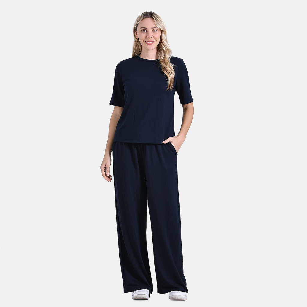 & Maisi Patterned Cord Set (Size - Small) - Navy & Navy