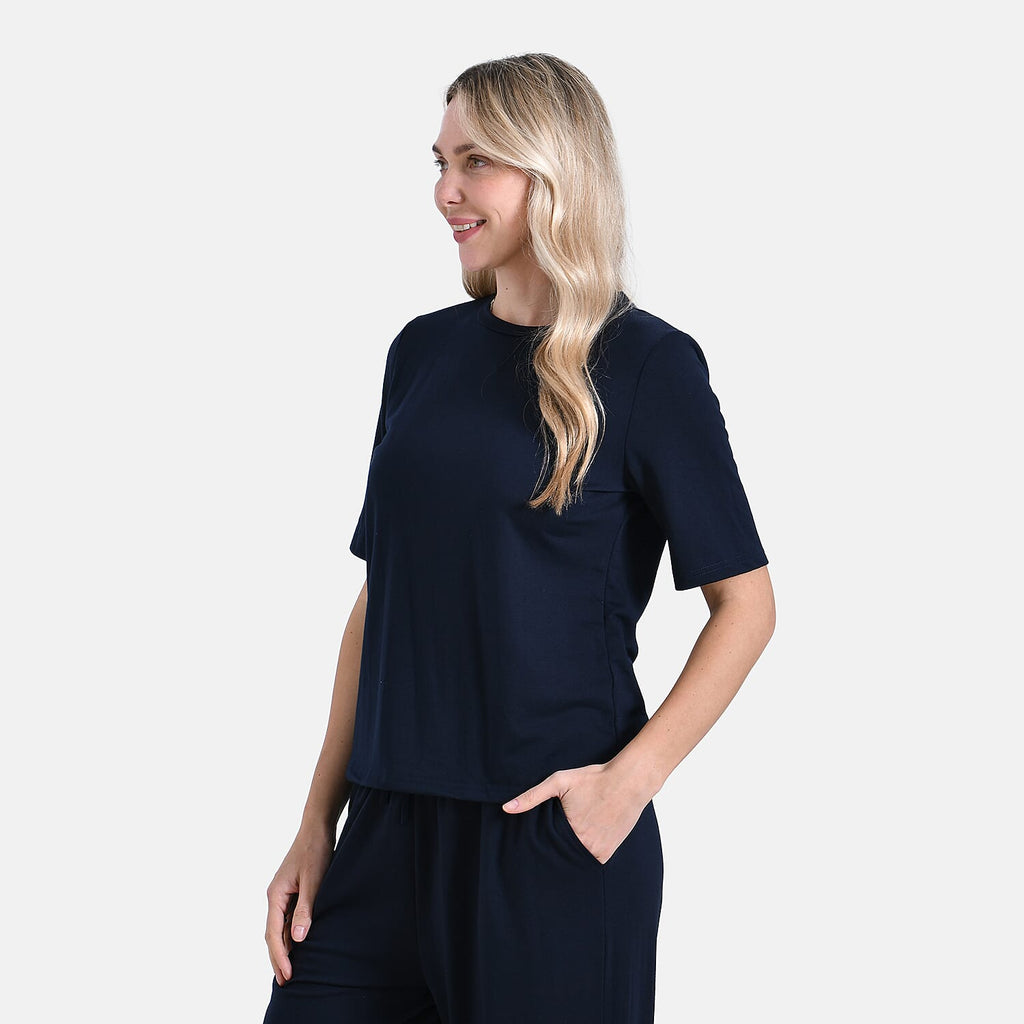 & Maisi Patterned Cord Set (Size - Small) - Navy & Navy