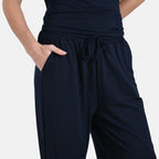 & Maisi Patterned Cord Set (Size - Small) - Navy & Navy