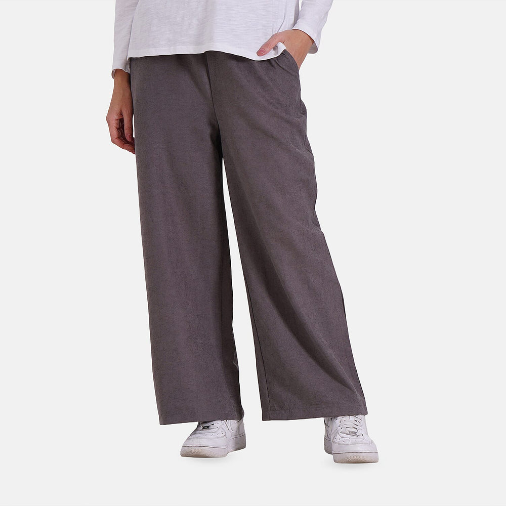 - Maisi Relaxed Fit Wide Leg Lounge Trouser (Size M) - Grey
