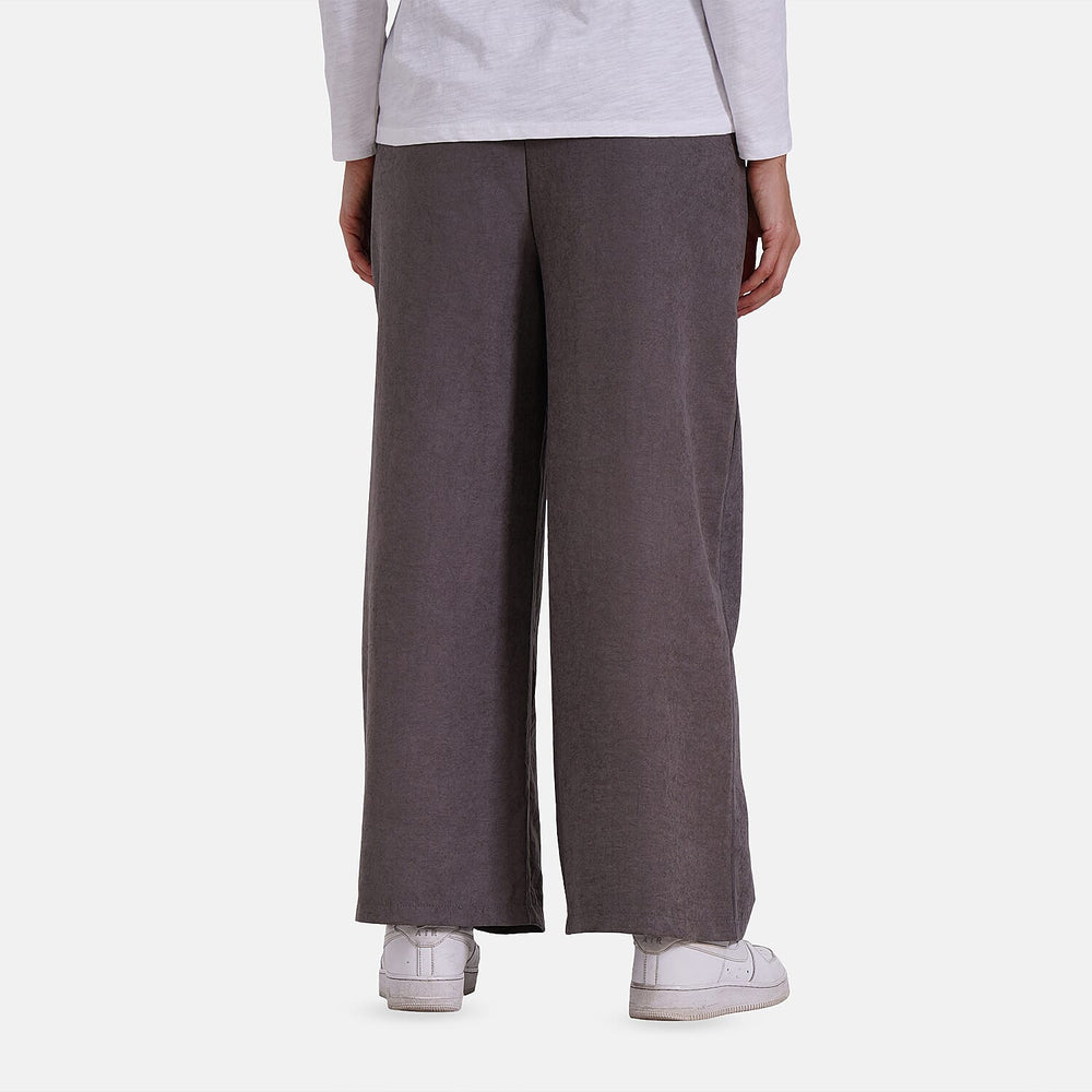 - Maisi Relaxed Fit Wide Leg Lounge Trouser (Size M) - Grey
