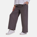 - Maisi Relaxed Fit Wide Leg Lounge Trouser (Size L) - Grey
