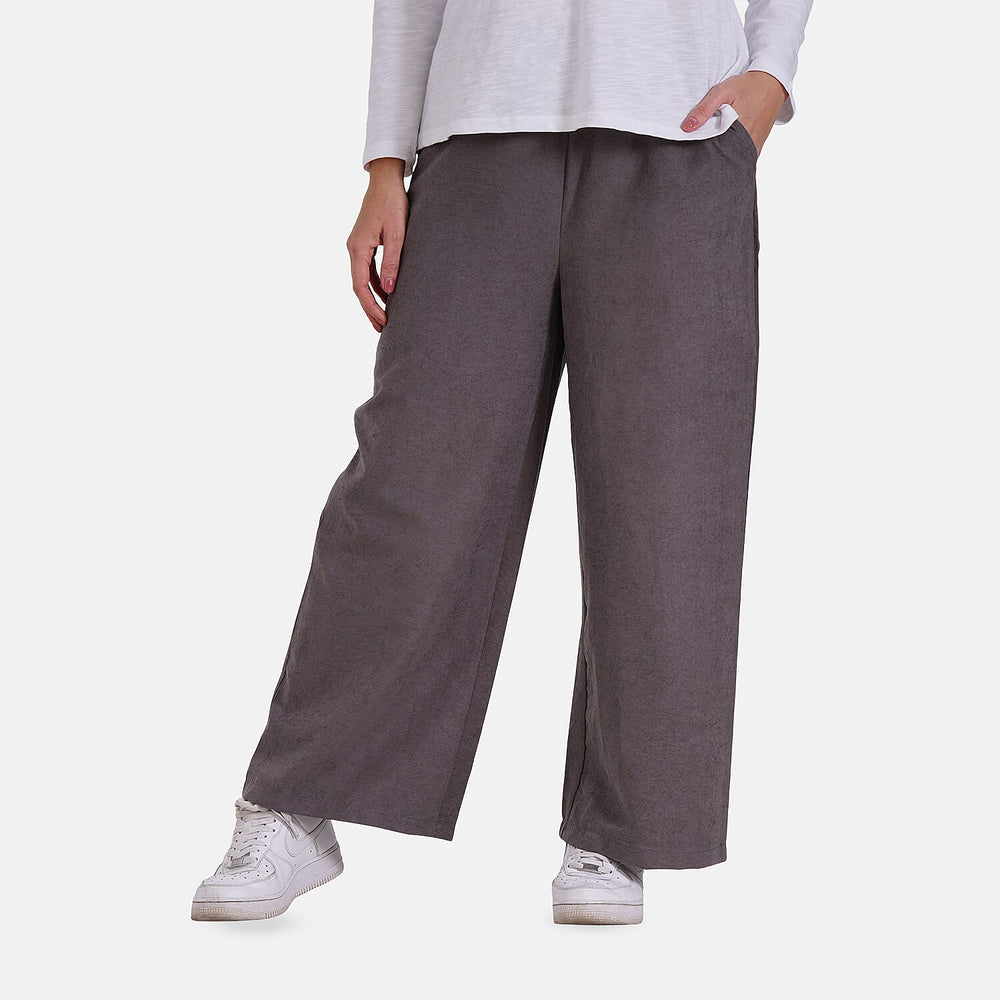 - Maisi Relaxed Fit Wide Leg Lounge Trouser (Size L) - Grey