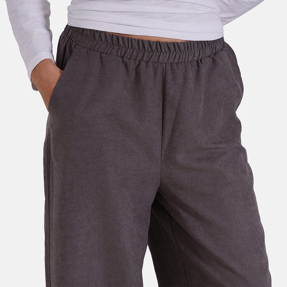- Maisi Relaxed Fit Wide Leg Lounge Trouser (Size L) - Grey