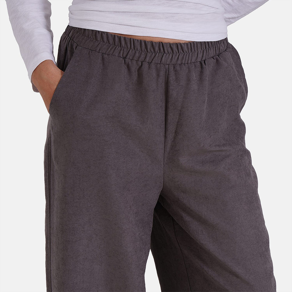 - Maisi Relaxed Fit Wide Leg Lounge Trouser (Size L) - Grey