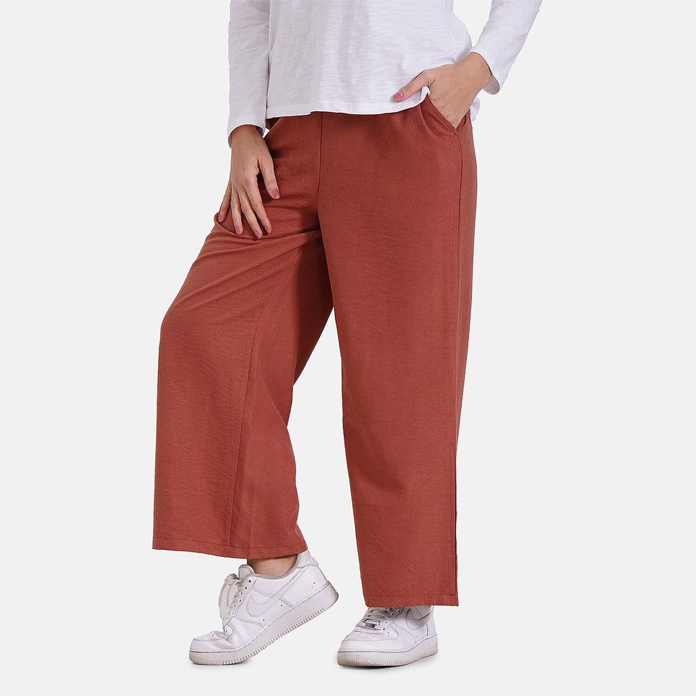 Soft Touch - Maisi Womens Wide Leg Lounge Trousers (Size M) - Pink