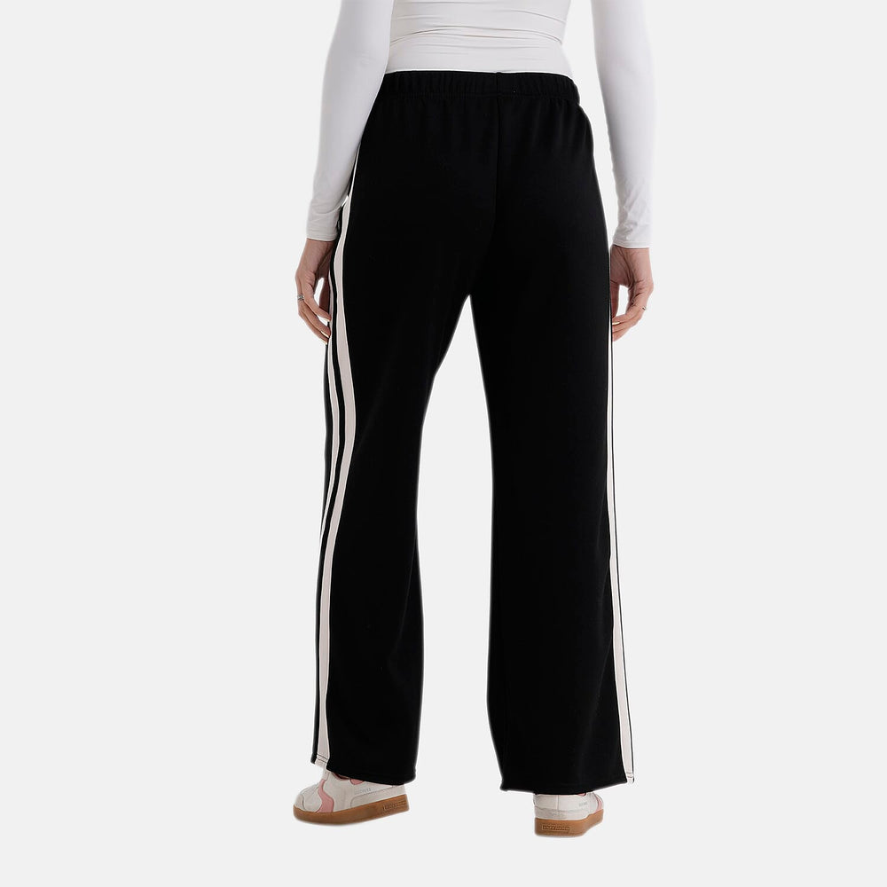 - Maisi Side-Stripe Straight Leg Casual Trouser (Size L) - Black