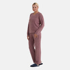 - Maisi Two-Piece Relaxed Fit Ribbed Loungewear Set (Size 16 To 18) - Pink