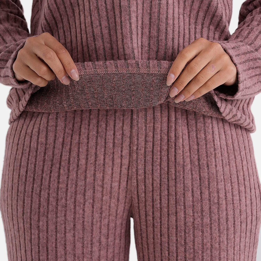 - Maisi Two-Piece Relaxed Fit Ribbed Loungewear Set (Size 8 To 10) - Pink