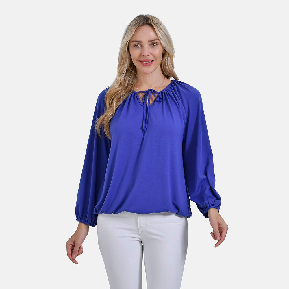 & Maisi Jersey Balloon Top (Size L) - Blue