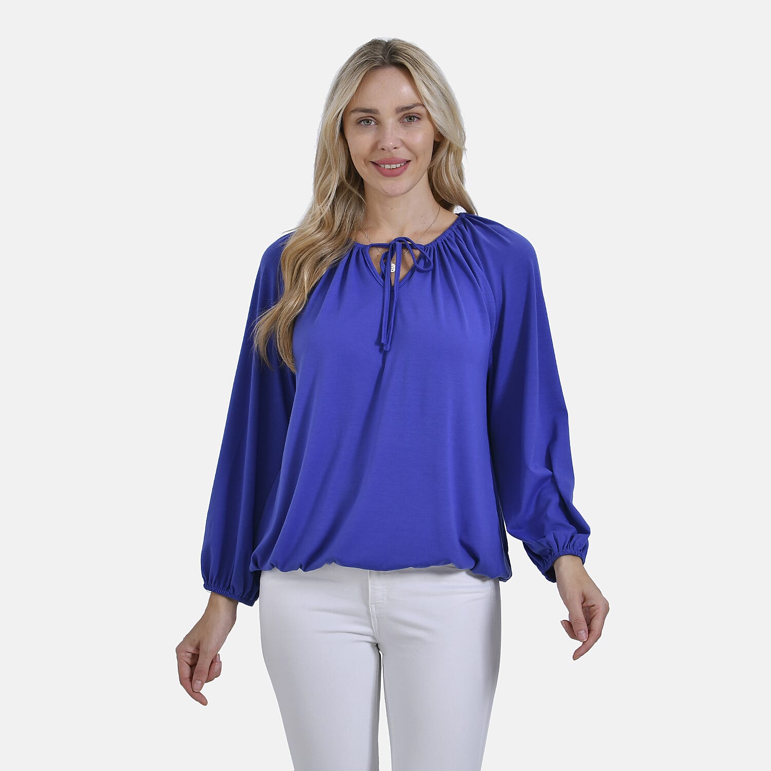 & Maisi Jersey Balloon Top (Size L) - Blue