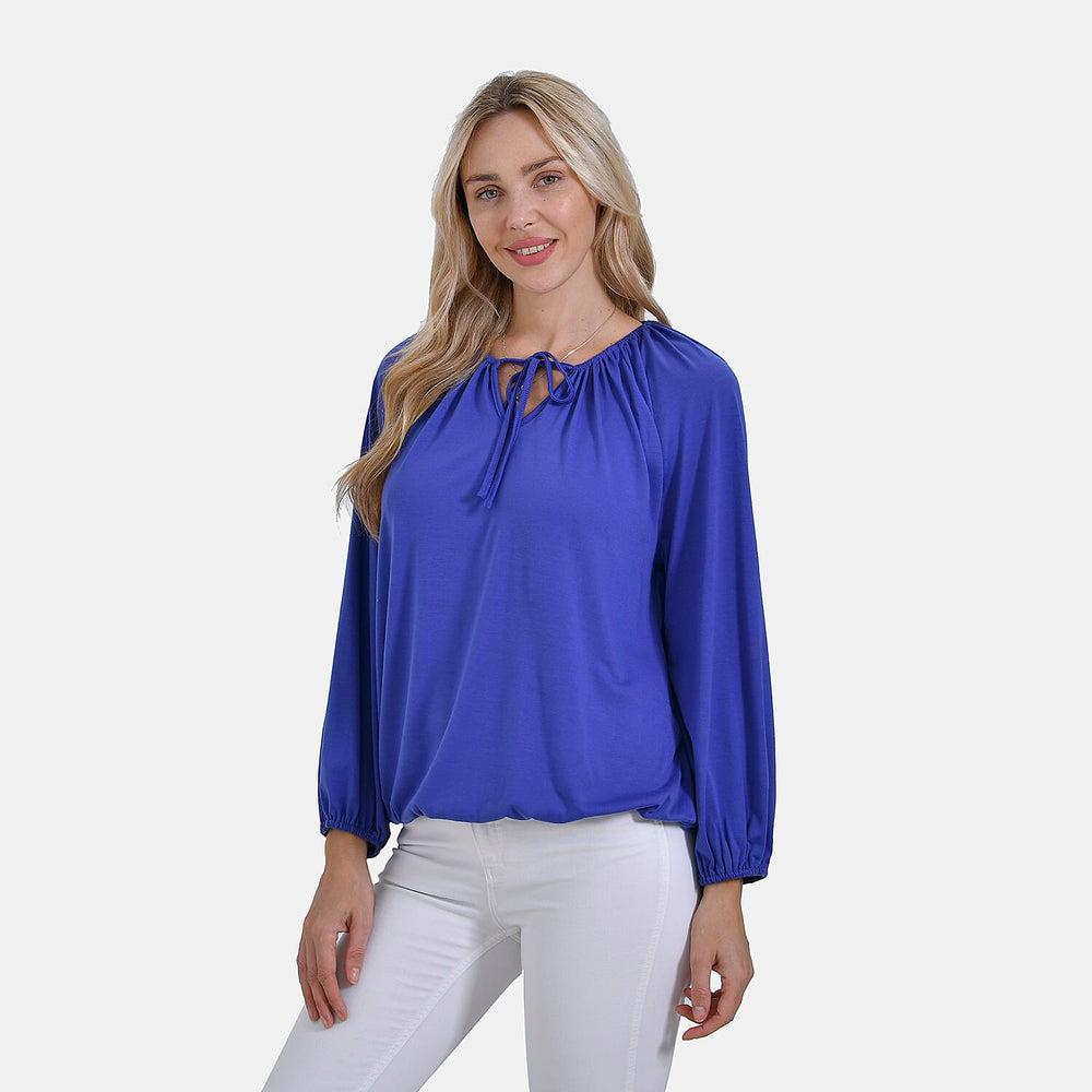& Maisi Jersey Balloon Top (Size L) - Blue