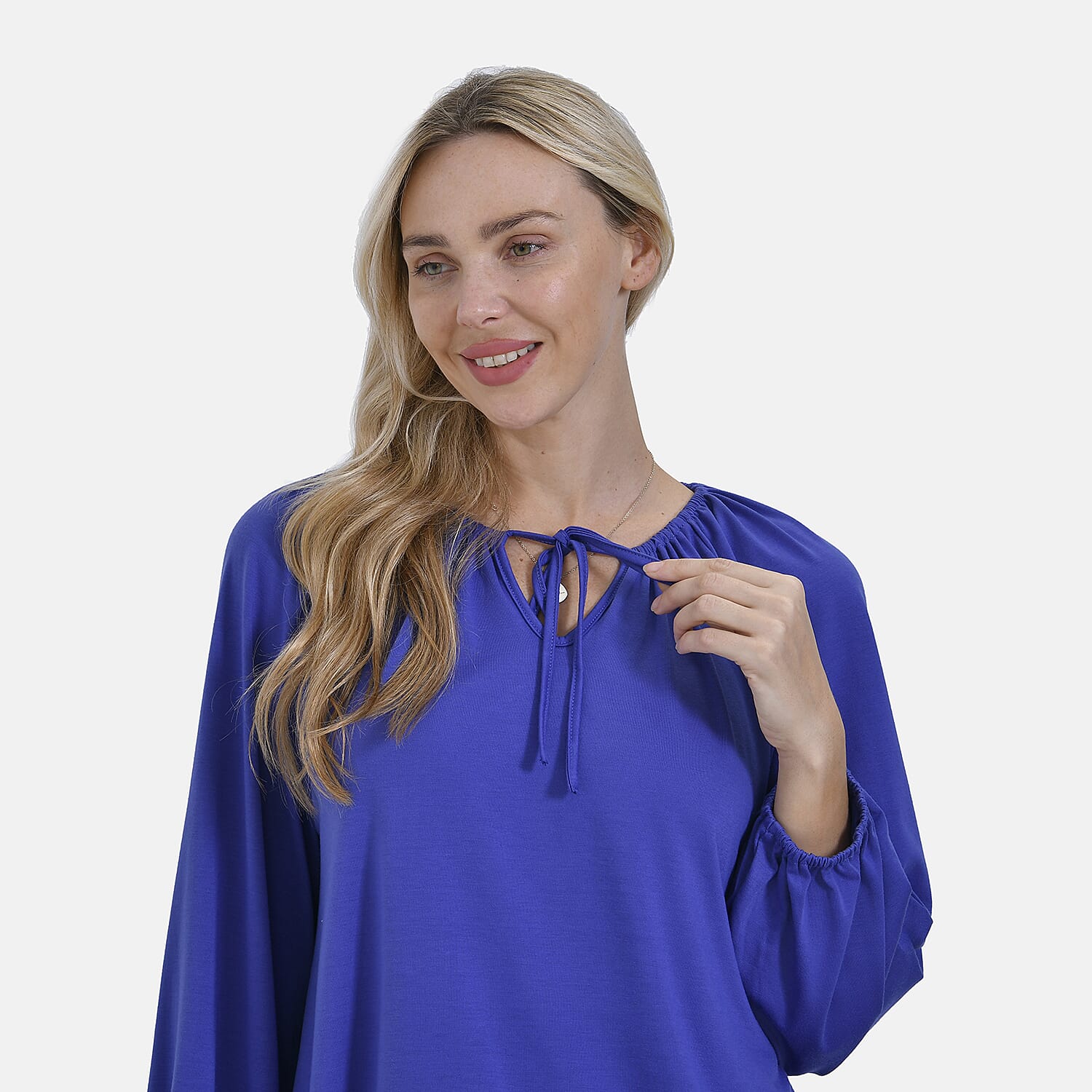& Maisi Jersey Balloon Top (Size L) - Blue