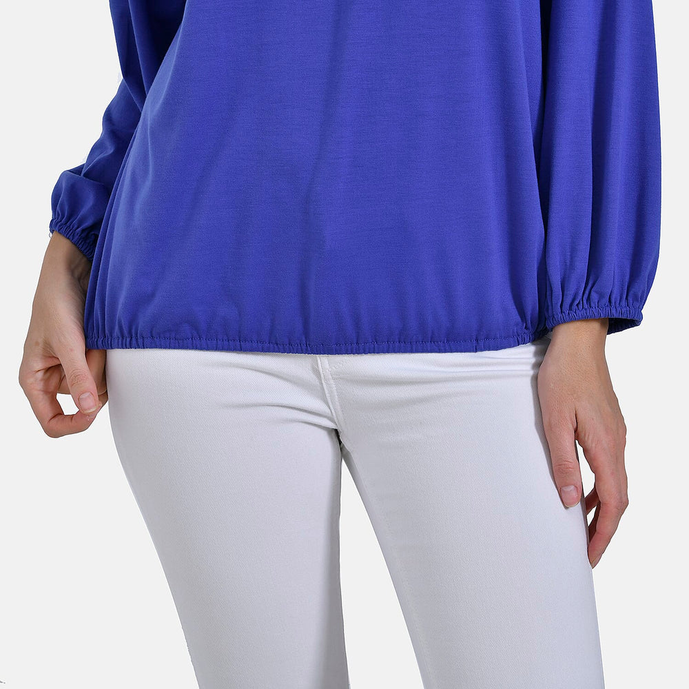 & Maisi Jersey Balloon Top (Size L) - Blue