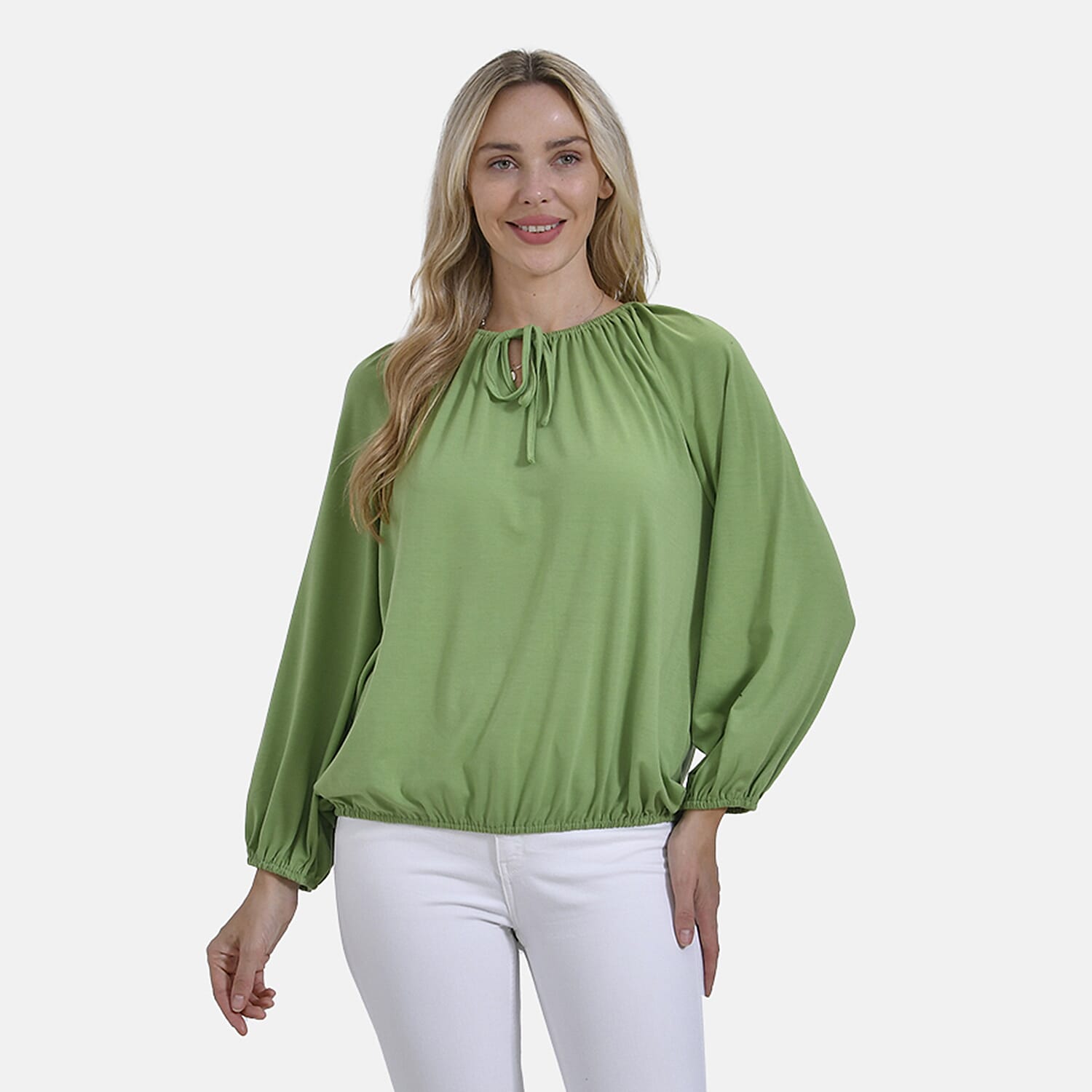 & Maisi Jersey Balloon Top (Size L) - Green
