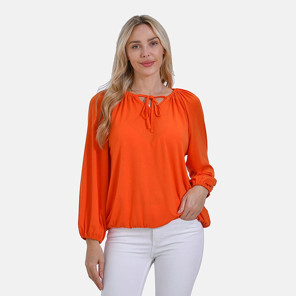 & Maisi Jersey Balloon Top (Size L) - Orange