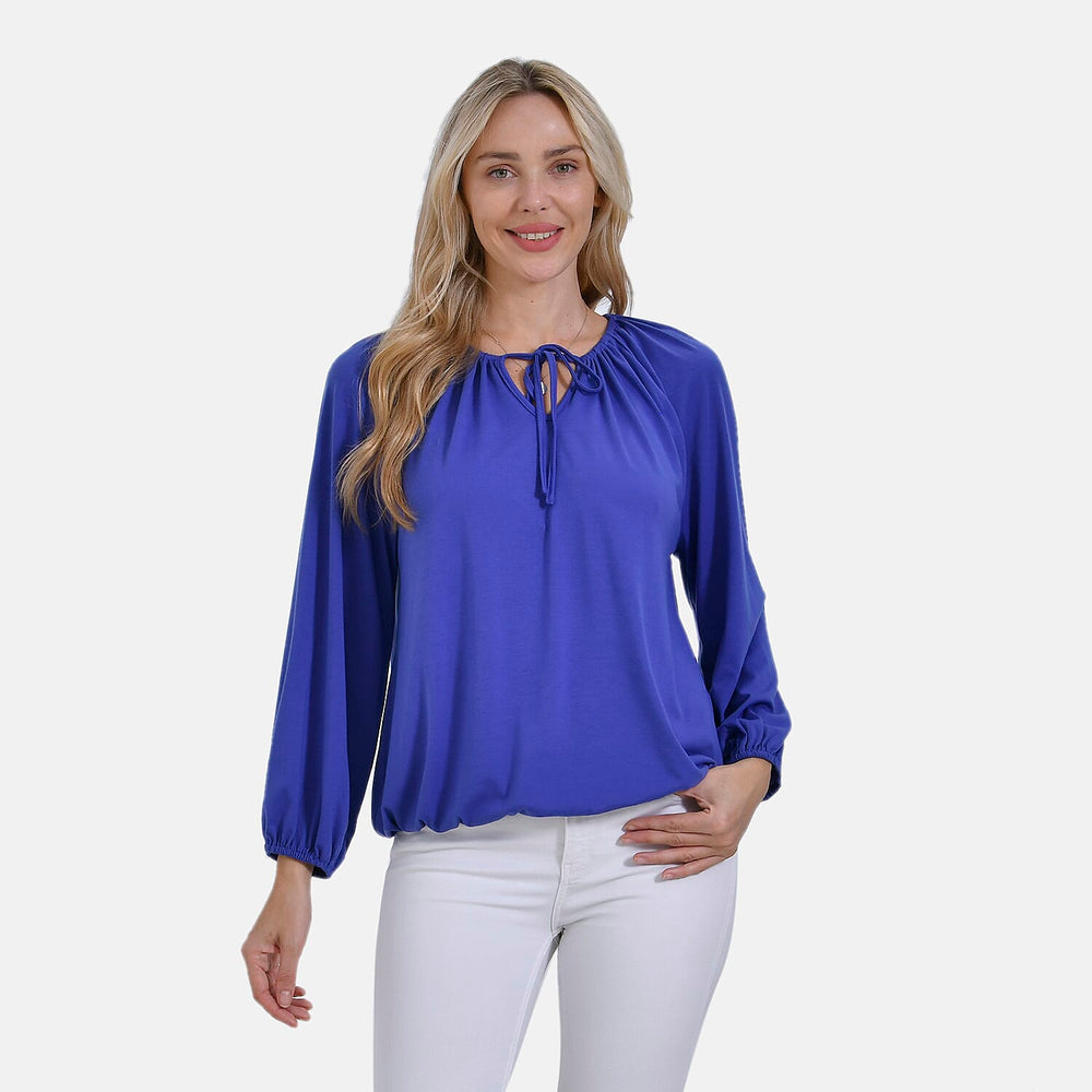 & Maisi Jersey Balloon Top (Size M) - Blue