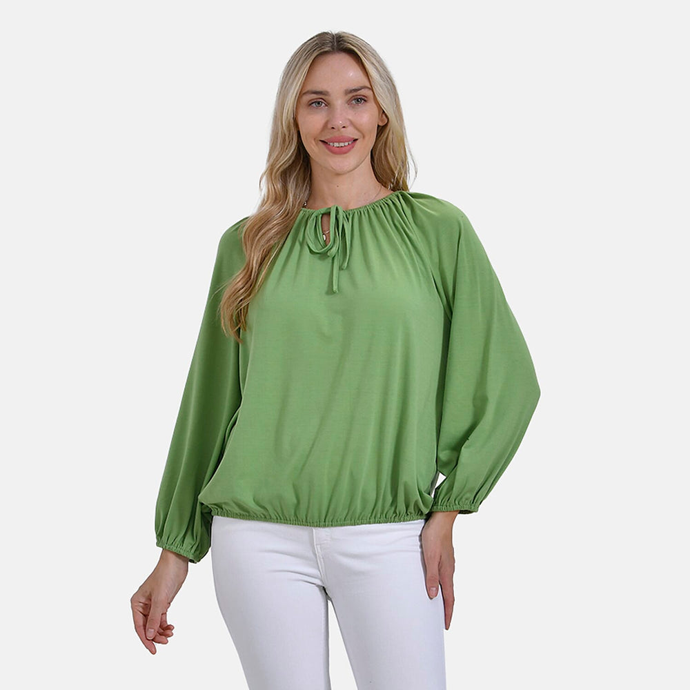 & Maisi Jersey Balloon Top (Size M) - Green