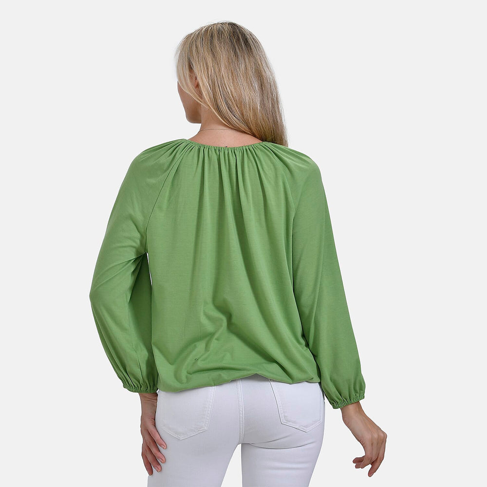 & Maisi Jersey Balloon Top (Size M) - Green