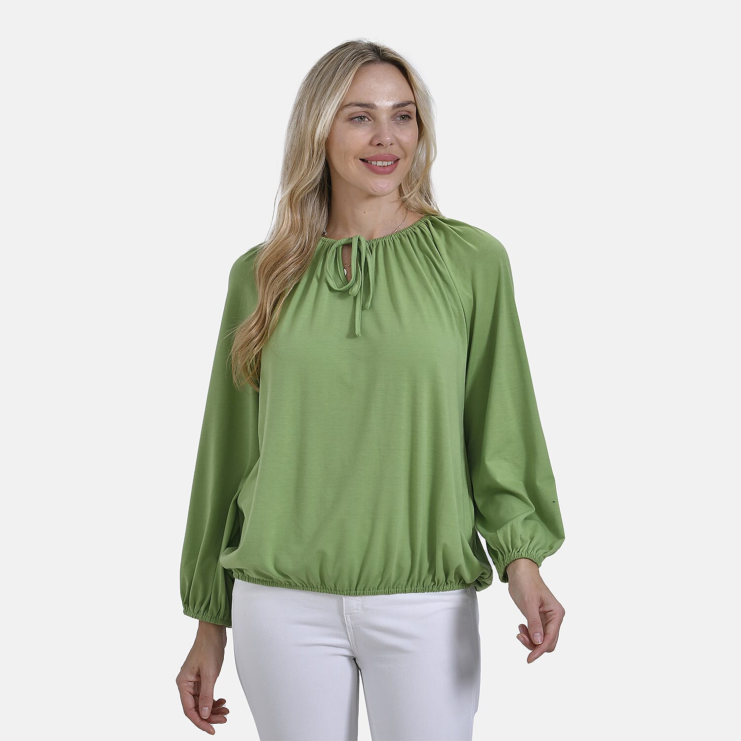 & Maisi Jersey Balloon Top (Size M) - Green