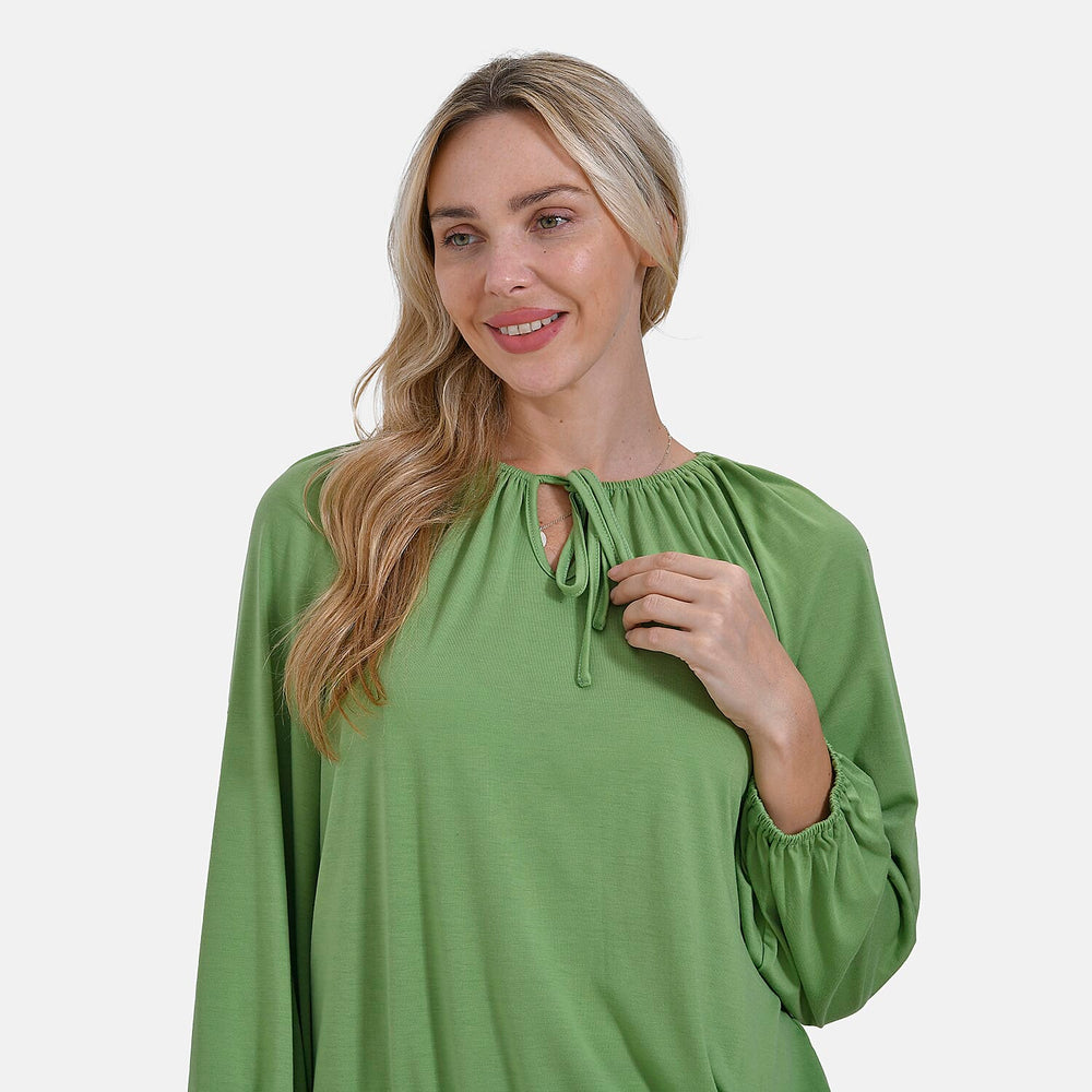 & Maisi Jersey Balloon Top (Size M) - Green