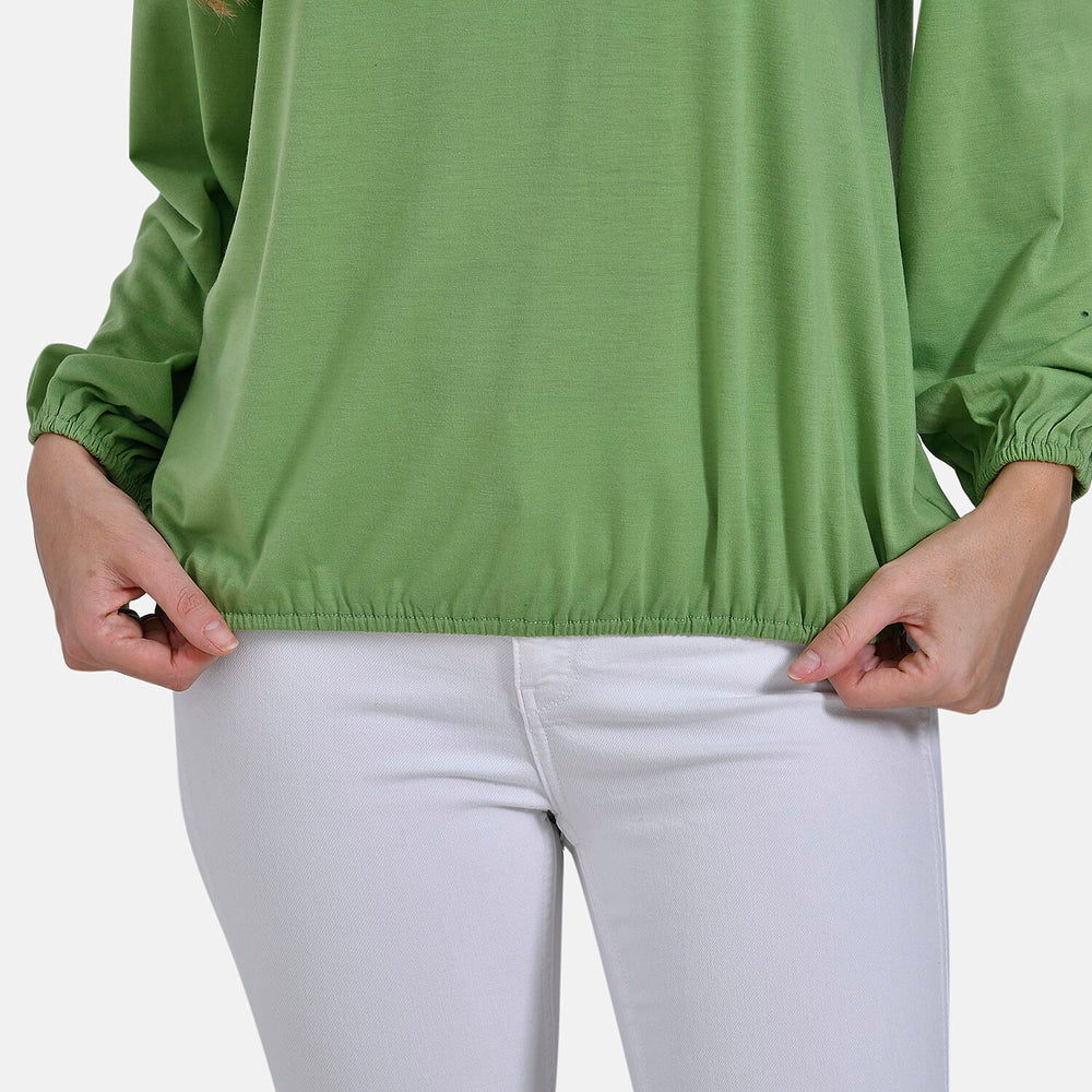 & Maisi Jersey Balloon Top (Size M) - Green