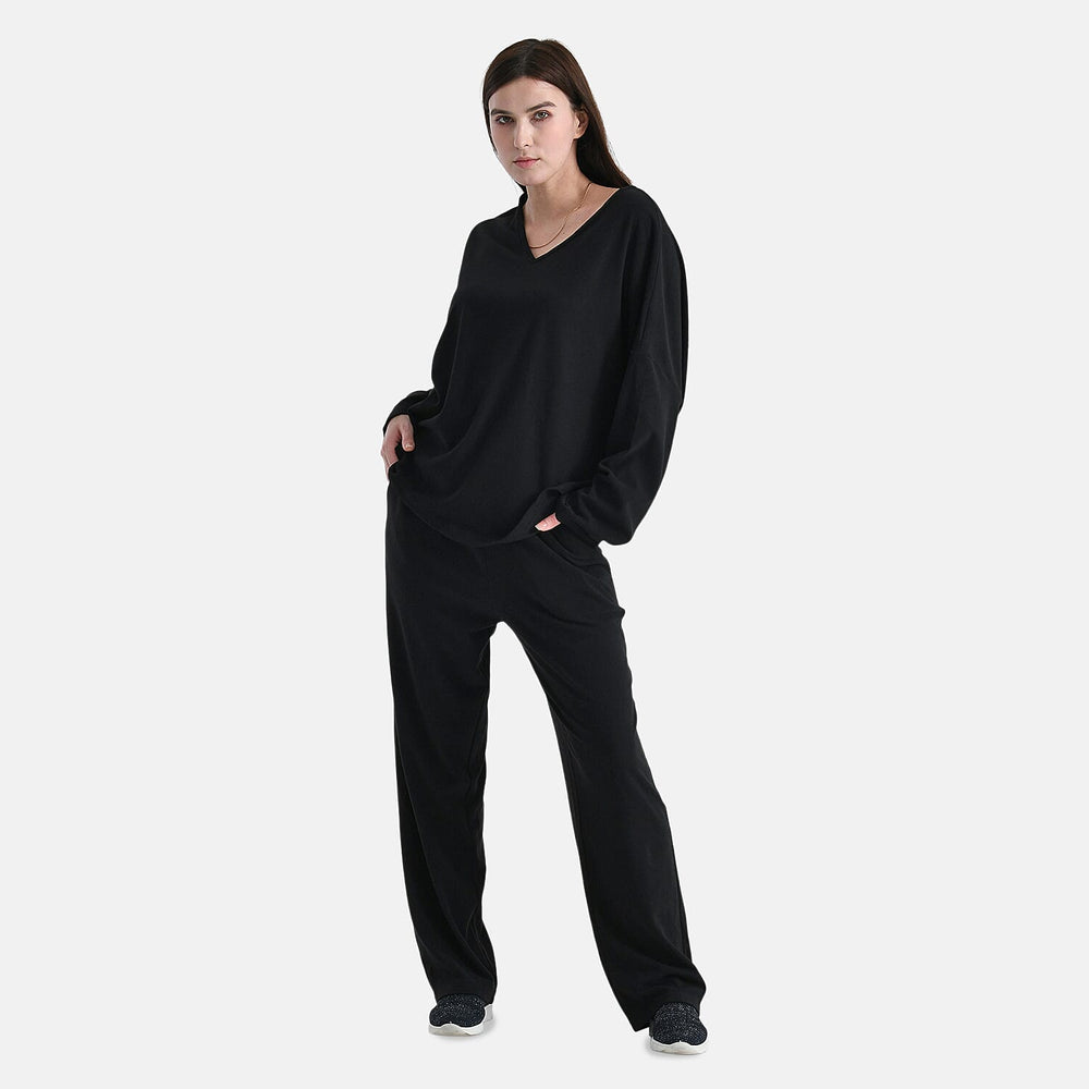 - Maisi Soft Brushed Super Comfort Casual Top (Size S) - Black