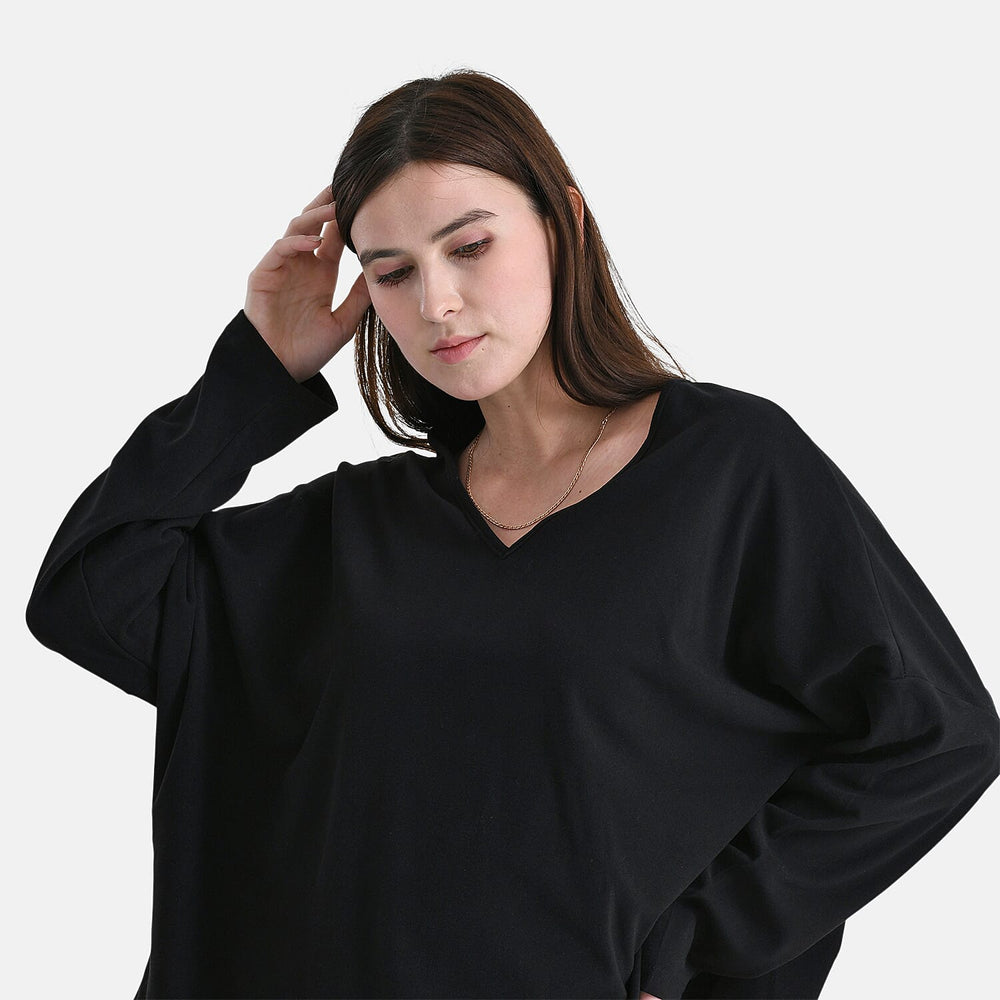 - Maisi Soft Brushed Super Comfort Casual Top (Size S) - Black